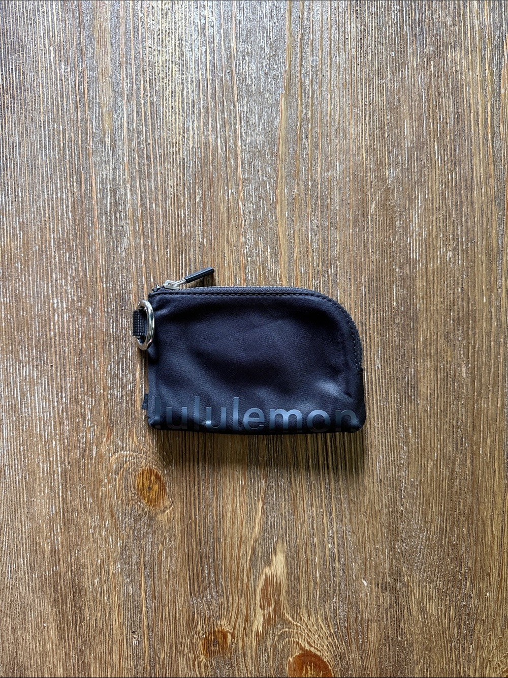 lululemon athletica Black Zip Key Pouch with Logo